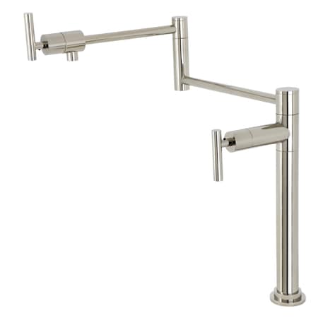 Kingston Brass Deck Mount Pot Filler, Polished Nickel KS4706CML